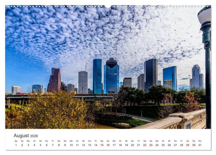 Produktbild: Houston - Space City (hochwertiger Premium Wandkalender 2026 DIN A2 quer), Kunstdruck in Hochglanz