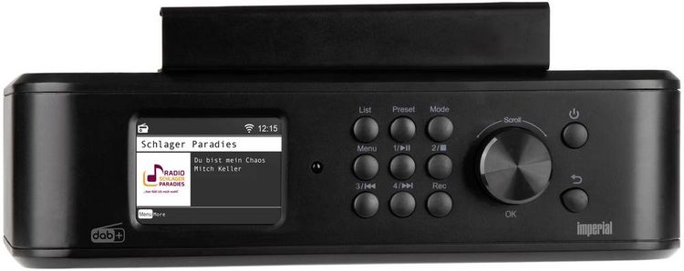 Produktbild: Imperial DABMAN i460 (sw) Internet K&uuml;chenradio Internet, DAB+, UKW, FM Bluetooth&reg;, Internetradio, UKW, USB, WLAN, Notfallradio