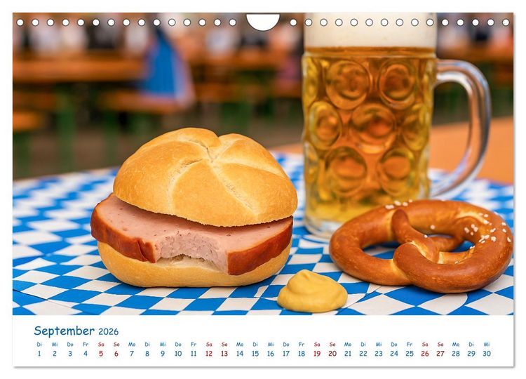 Produktbild: Leberk&auml;se-Kalender - Die Leberk&auml;ssemmel aus Bayern (Wandkalender 2026 DIN A4 quer), CALVENDO Monatskalender