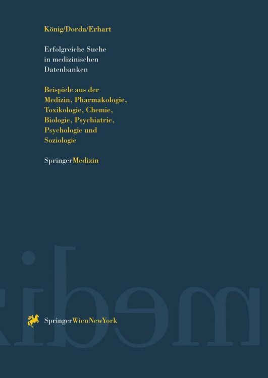 Produktbild: Erfolgreiche Suche in medizinischen Datenbanken