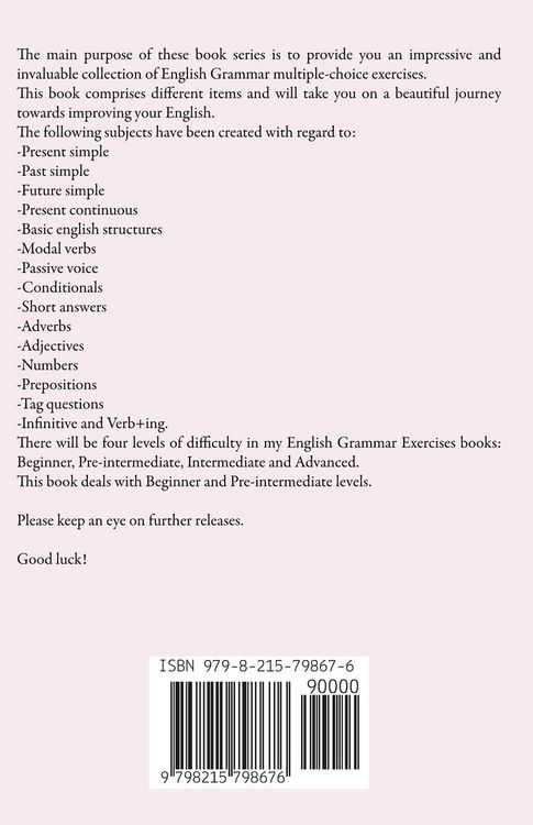 Produktbild: English Grammar Exercises with answers Part 1