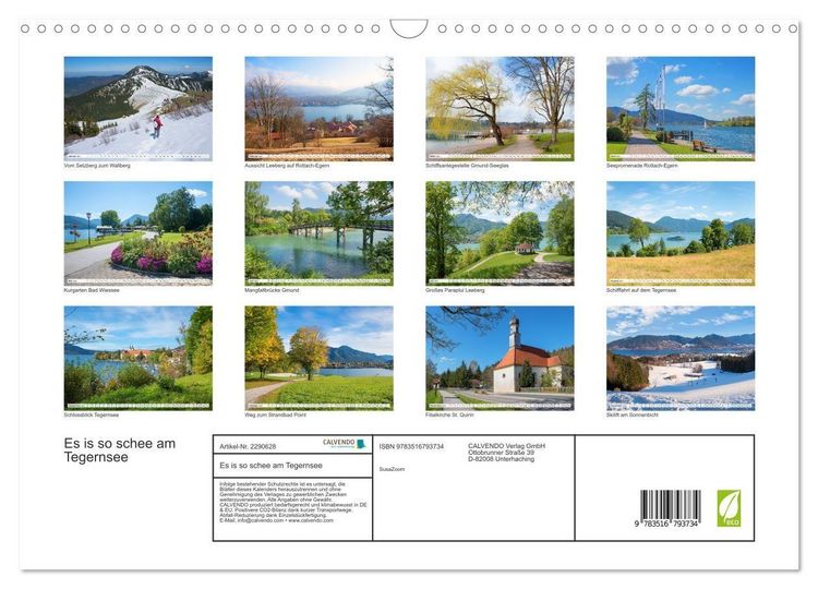 Produktbild: Es is so schee am Tegernsee (Wandkalender 2027 DIN A3 quer), CALVENDO Monatskalender