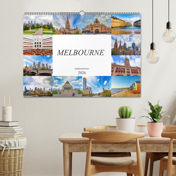 Produktbild: Melbourne Impressionen (Wandkalender 2026 DIN A2 quer), CALVENDO Monatskalender