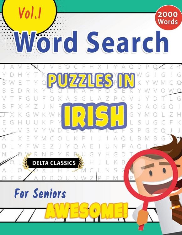 Produktbild: Word Search Puzzles in Irish For Seniors - Awesome! Vol.1 - Delta Classics