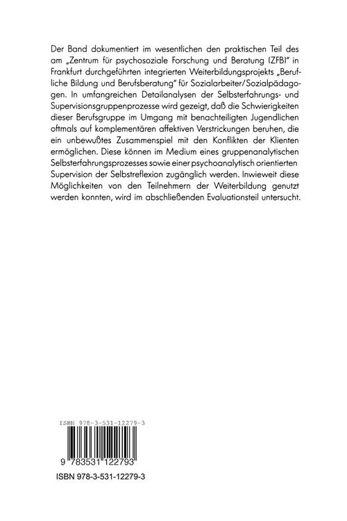 Produktbild: Psychoanalyse in der Weiterbildung
