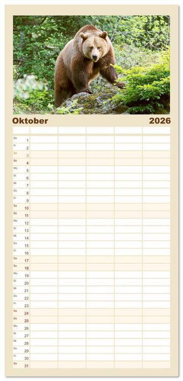 Produktbild: Familienplaner 2026 - Arber, Rachel und Lusen: Der Hintere Bayerische Wald mit 5 Spalten (Wandkalender, 21 x 45 cm) CALVENDO
