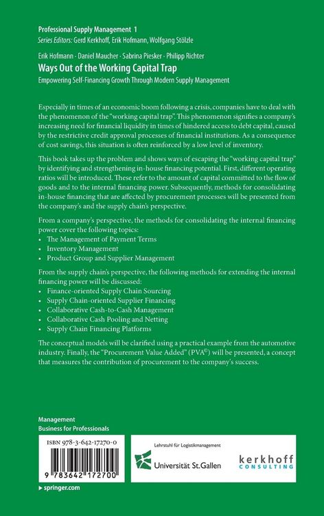 Produktbild: Ways Out of the Working Capital Trap