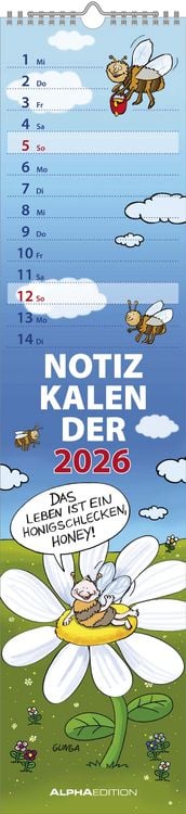 Bild vom Artikel Notizkalender Humor 2026 - Streifenplaner 15x64 cm - Wandkalender - Küchenkalender - mit lustigen Cartoons und Sprüchen - Langplaner vom Autor Alpha Edition