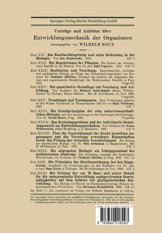 Produktbild: Formen und Kr&auml;fte in der Lebendigen Natur