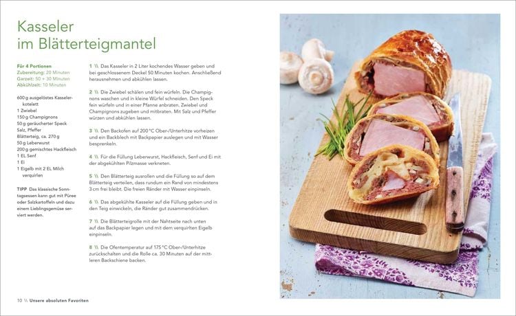 Produktbild: Familienrezepte mit Fertig-Blätterteig: schnell, gesund und lecker. Das Kochbuch mit Rezepten für Große und Kleine. Gut kochen für die ganze Familie
