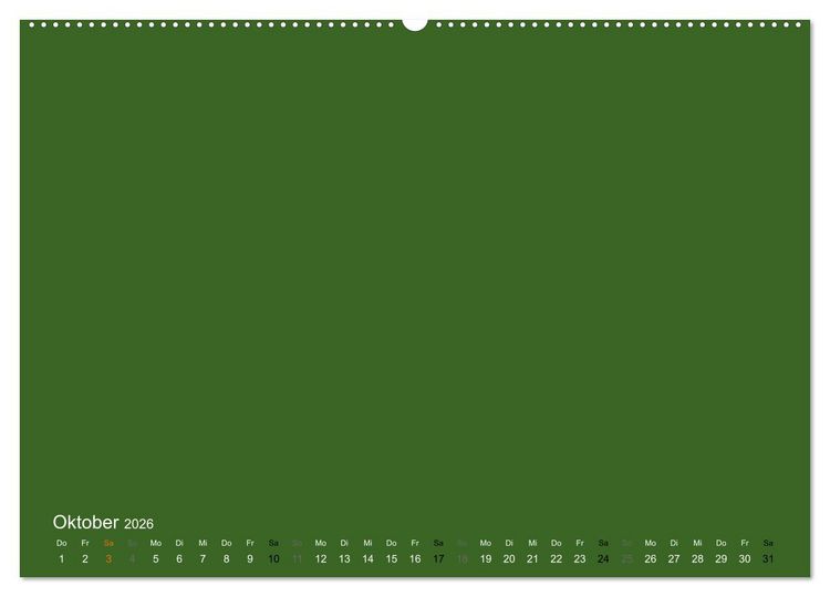 Produktbild: Bastelkalender - dunkel Gr&uuml;n (Wandkalender 2026 DIN A2 quer), CALVENDO Monatskalender