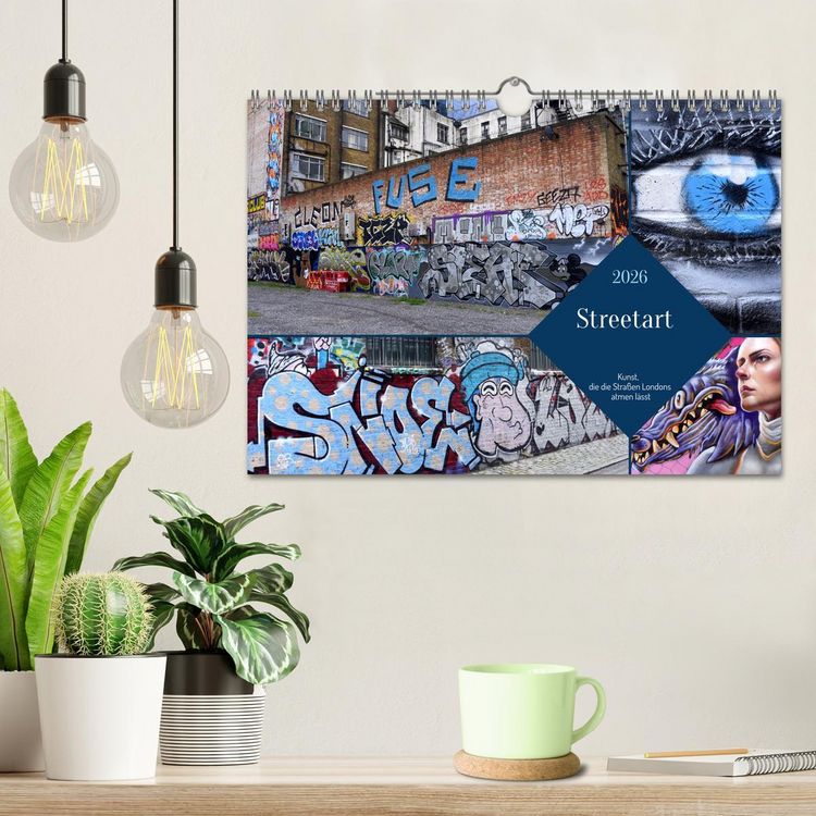 Produktbild: Streetart-Kunst, die die Stra&szlig;en Londons atmen l&auml;sst (Wandkalender 2026 DIN A4 quer), CALVENDO Monatskalender