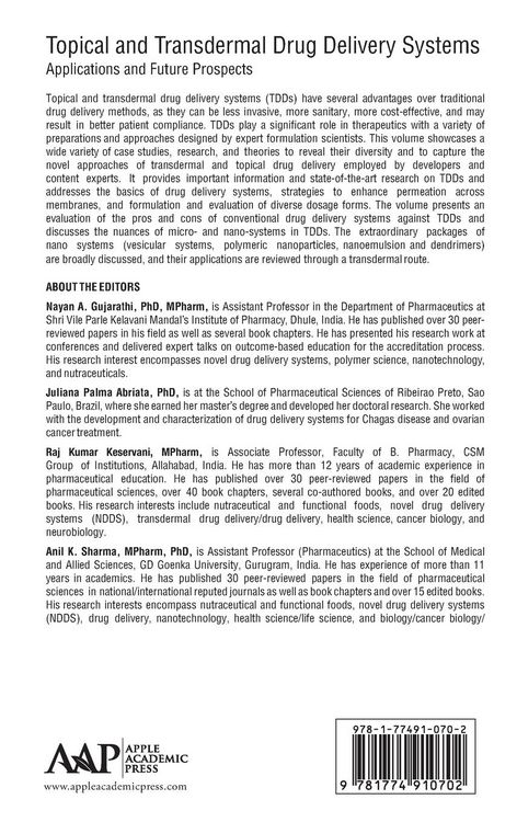 Produktbild: Topical and Transdermal Drug Delivery Systems