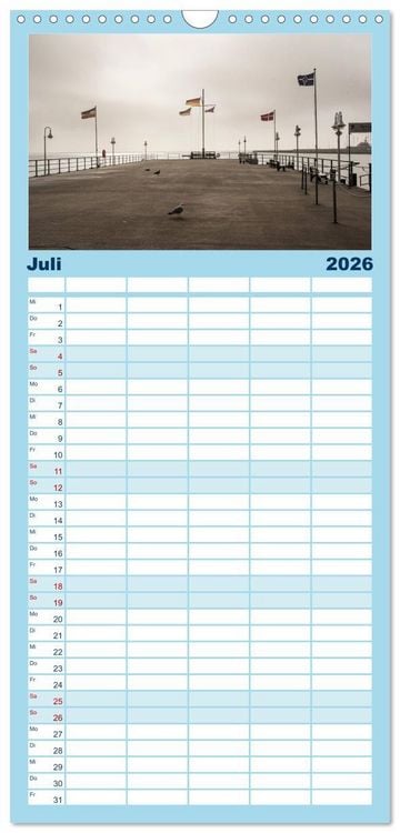 Produktbild: Familienplaner 2026 - Helgoland - idyllische Nordseeinsel mit 5 Spalten (Wandkalender, 21 x 45 cm) CALVENDO