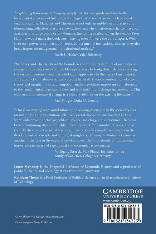 Produktbild: Explaining Institutional Change