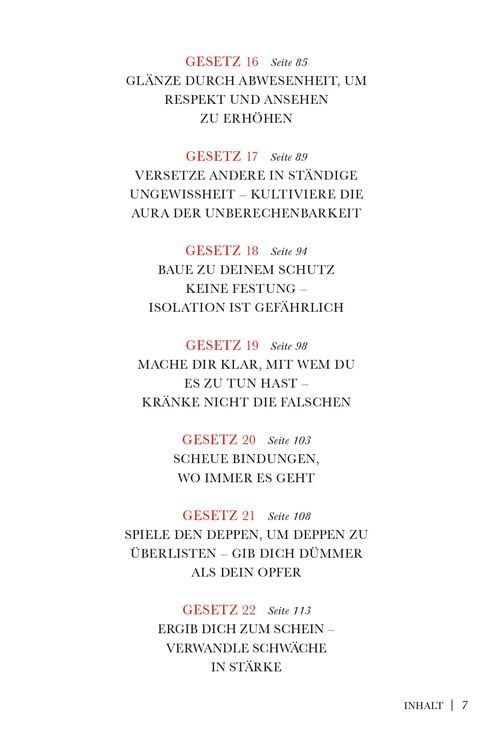 Greene, Power, 48 Gesetze der Macht