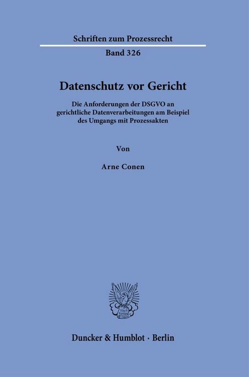 Produktbild: Datenschutz vor Gericht
