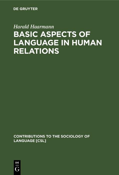 Produktbild: Basic Aspects of Language in Human Relations