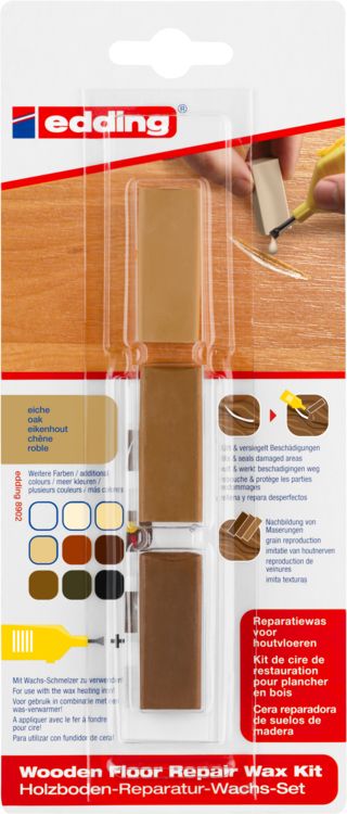 Produktbild: Edding 8902 4-8902-1-4603 Holzboden Reparaturwachsset Eiche