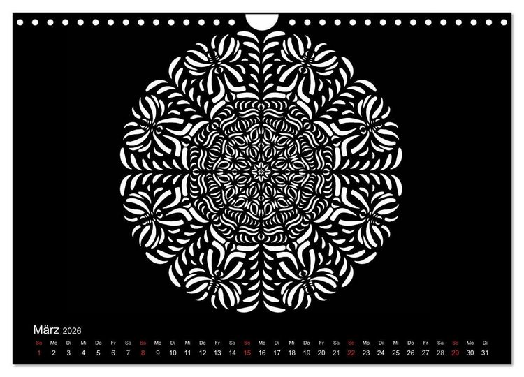 Produktbild: Entspannung und Ruhe durch Mandalas (Wandkalender 2026 DIN A4 quer), CALVENDO Monatskalender