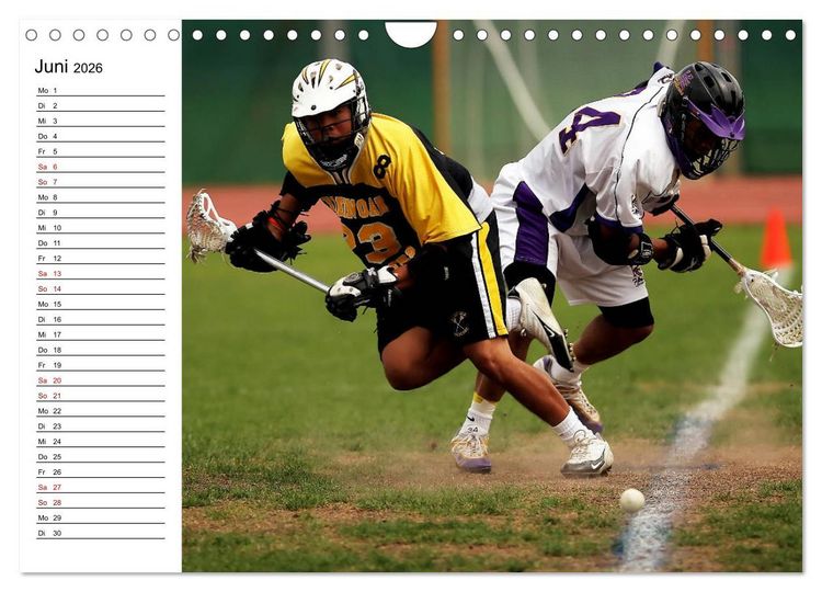 Produktbild: Teamsport Lacrosse - Face-off (Wandkalender 2026 DIN A4 quer), CALVENDO Monatskalender