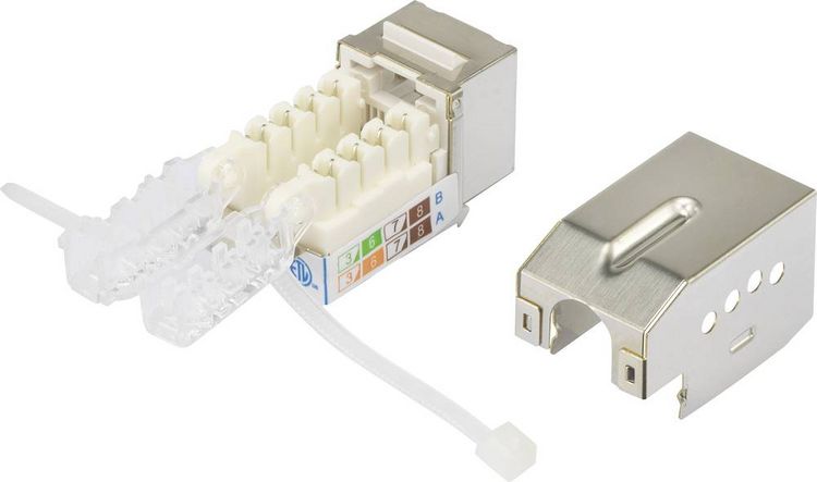 Produktbild: Renkforce RJ45-Einbaumodul Keystone CAT 6 1St.