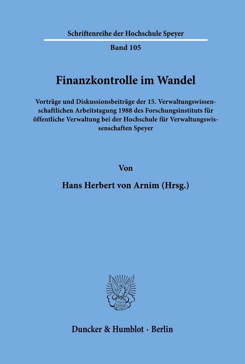 Produktbild: Finanzkontrolle im Wandel.