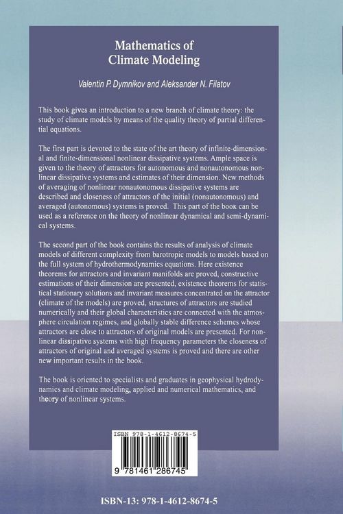 Produktbild: Mathematics of Climate Modeling