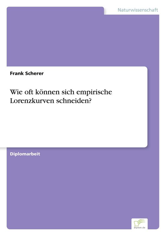 Produktbild: Wie oft k&ouml;nnen sich empirische Lorenzkurven schneiden?