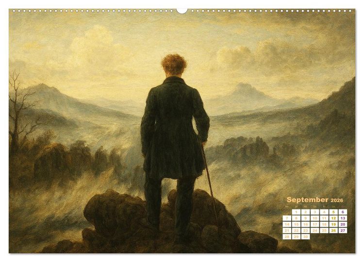 Produktbild: Im Licht der Sehnsucht - Romantische Landschaften (Wandkalender 2026 DIN A2 quer), CALVENDO Monatskalender