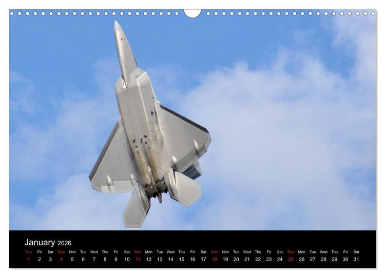 Produktbild: Lockheed Martin F-22A Raptor (Wall Calendar 2026 DIN A3 landscape), CALVENDO 12 Month Wall Calendar