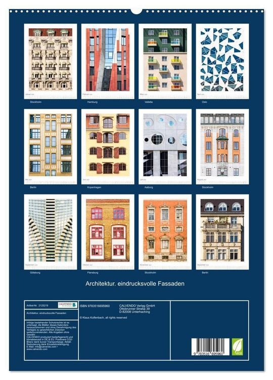 Produktbild: Architektur. eindrucksvolle Fassaden (hochwertiger Premium Wandkalender 2026 DIN A2 hoch), Kunstdruck in Hochglanz