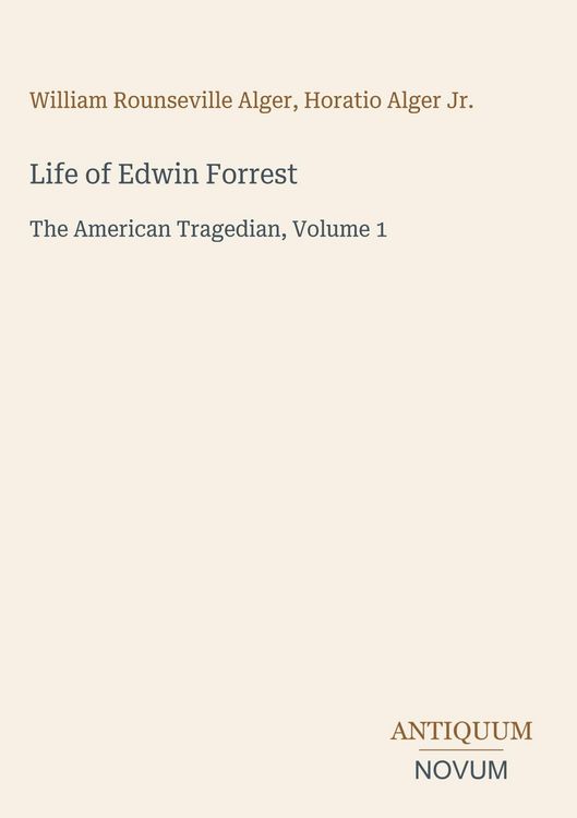 Produktbild: Life of Edwin Forrest
