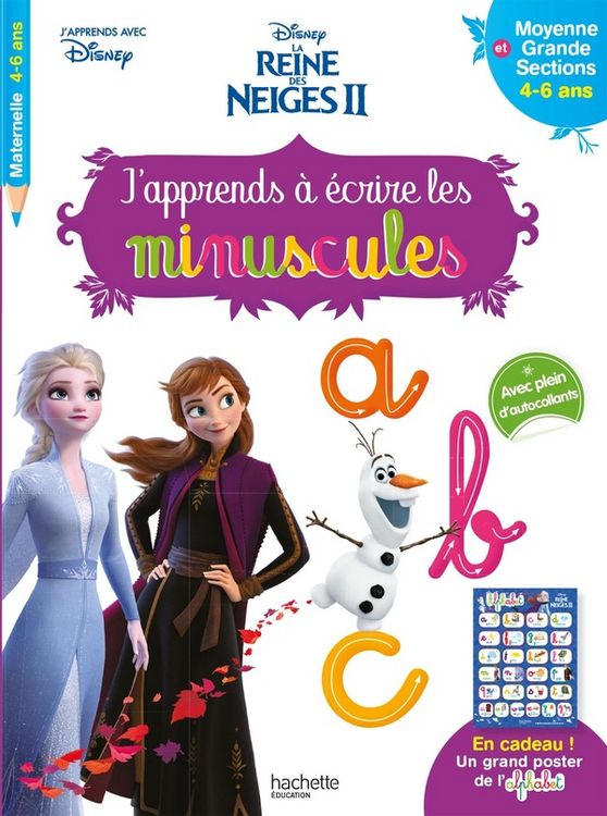 Produktbild: La reine des neiges 2 : j'apprends &agrave; &eacute;crire les lettres minuscules