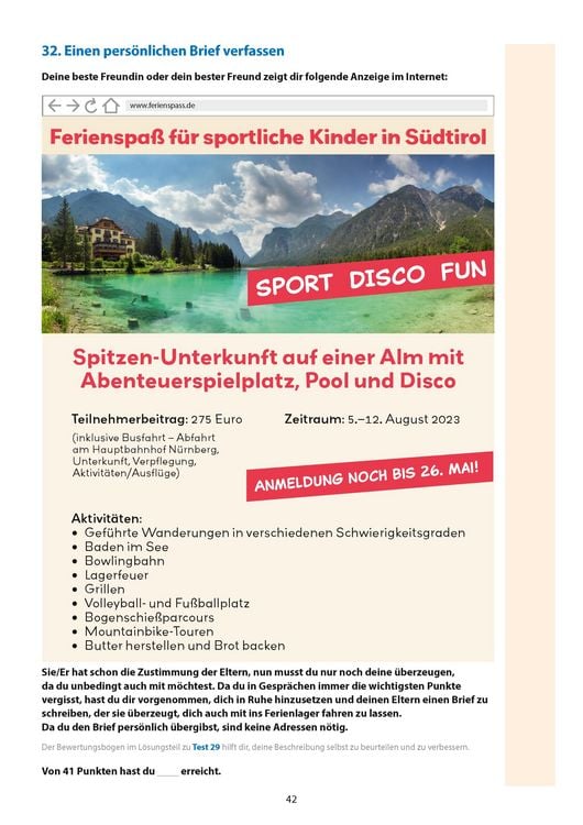 Produktbild: &Uuml;bungsheft mit Tests in Deutsch - Aufsatz Gymnasium 5. Klasse