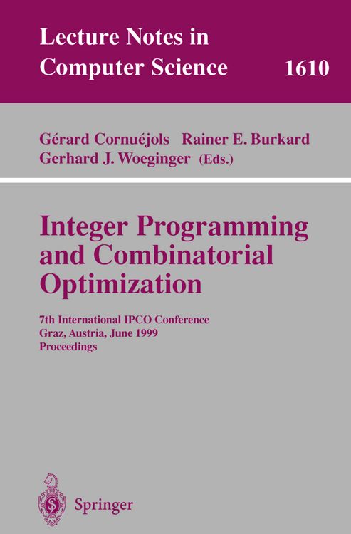 Produktbild: Integer Programming and Combinatorial Optimization