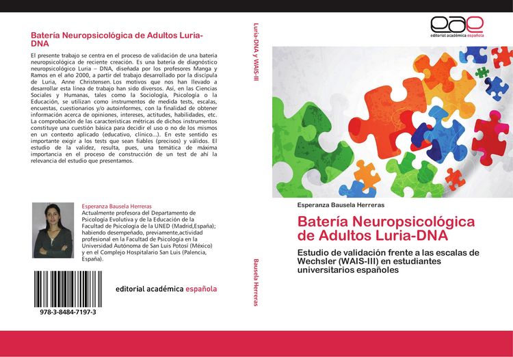 Produktbild: Bater&iacute;a Neuropsicol&oacute;gica de Adultos Luria-DNA