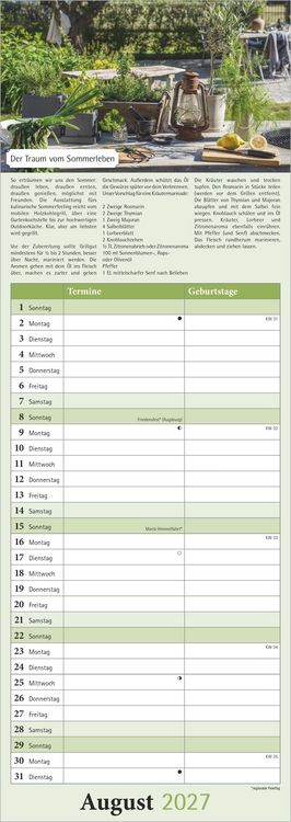 Produktbild: Kr&auml;uter & Gew&uuml;rze K&uuml;chenplaner 2027