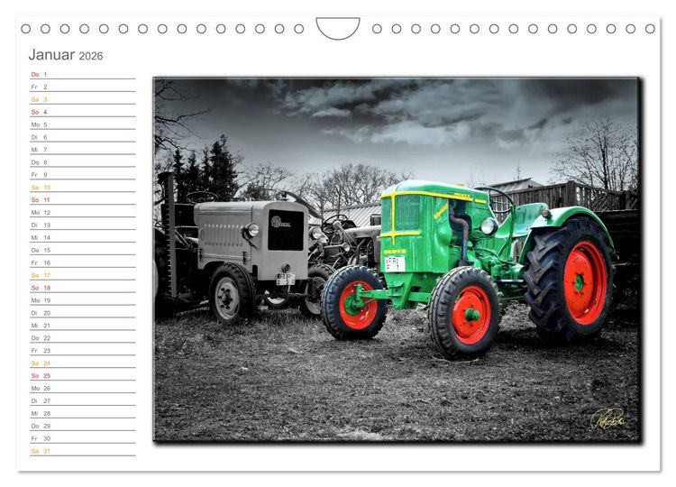 Produktbild: Oldtimer - nostalgische Trecker und Lastwagen (Wandkalender 2026 DIN A4 quer), CALVENDO Monatskalender