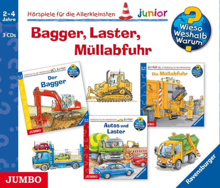 Produktbild: Wieso? Weshalb? Warum? junior. Bagger, Laster, Müllabfuhr