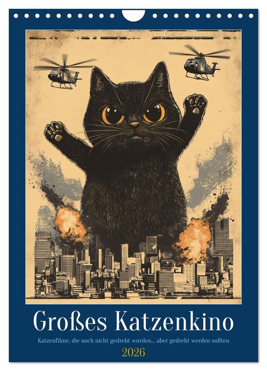 Produktbild: Gro&szlig;es Katzenkino (Wandkalender 2026 DIN A4 hoch), CALVENDO Monatskalender