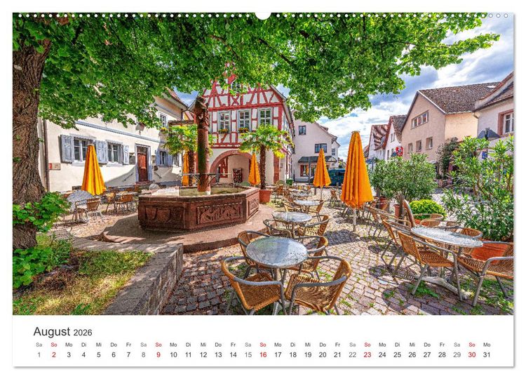 Produktbild: Schriesheim an der Bergstra&szlig;e - Impressionen aus Stadt und Natur (hochwertiger Premium Wandkalender 2026 DIN A2 quer), Kunstdruck in Hochglanz
