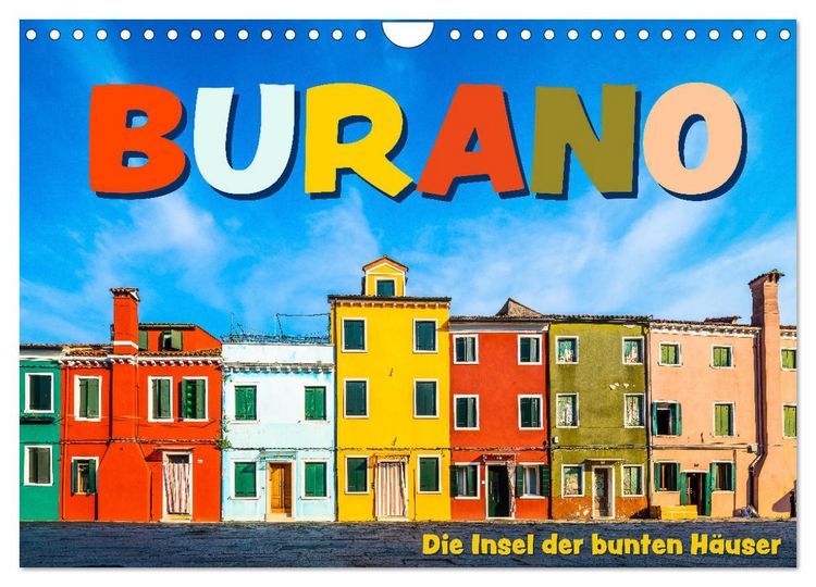 Produktbild: Burano - Die Insel der bunten H&auml;user (Wandkalender 2026 DIN A4 quer), CALVENDO Monatskalender