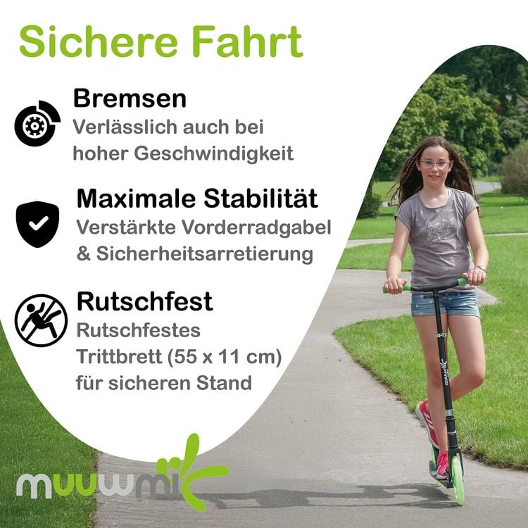 Produktbild: muuwmi Lights Aluminium Scooter GLOW 200 mm, mit Leuchtrollen und Glow-Effekt