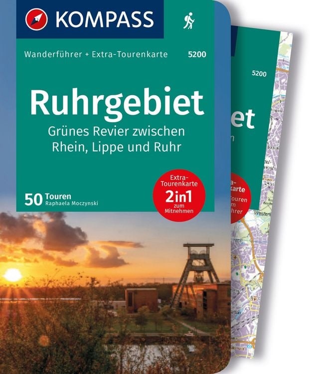 Produktbild: KOMPASS Wanderf&uuml;hrer Ruhrgebiet, 50 Touren mit Extra-Tourenkarte