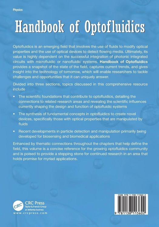 Produktbild: Handbook of Optofluidics
