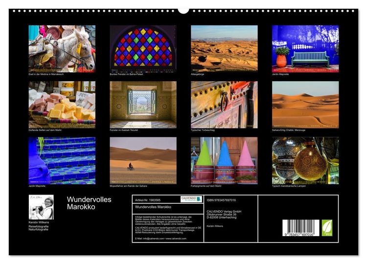 Produktbild: Wundervolles Marokko (hochwertiger Premium Wandkalender 2026 DIN A2 quer), Kunstdruck in Hochglanz