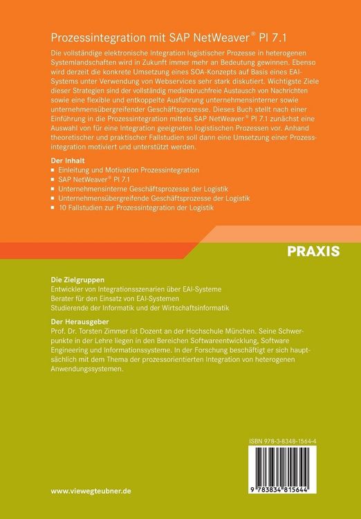 Produktbild: Prozessintegration mit SAP NetWeaver&reg; PI 7.1