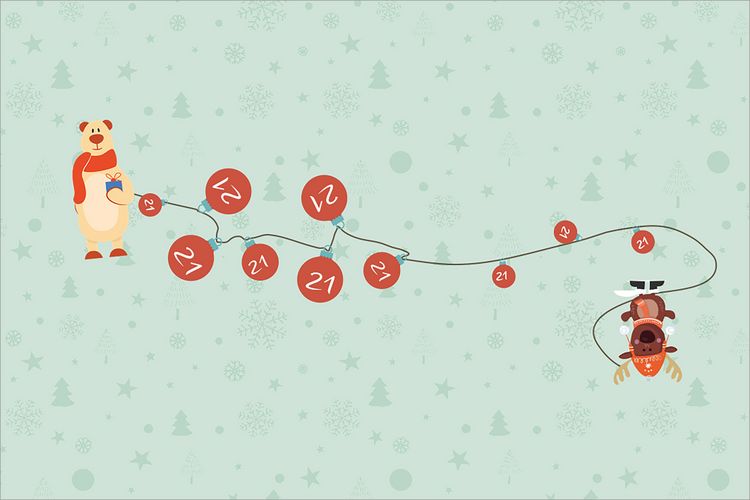 Produktbild: Hosentaschenadventskalender 2025 &ndash; mit Illustrationen