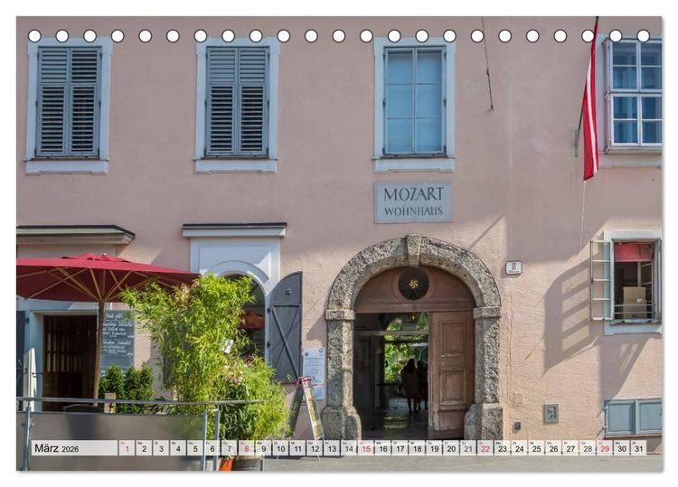 Produktbild: Charmantes Stadtherz SALZBURG (Tischkalender 2026 DIN A5 quer), CALVENDO Monatskalender